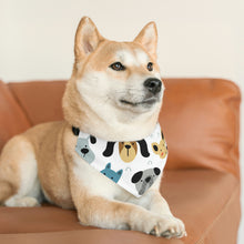 Load image into Gallery viewer, Dog Faces Bandana Collar